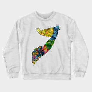 Spirograph Patterned Somalia States Map Crewneck Sweatshirt